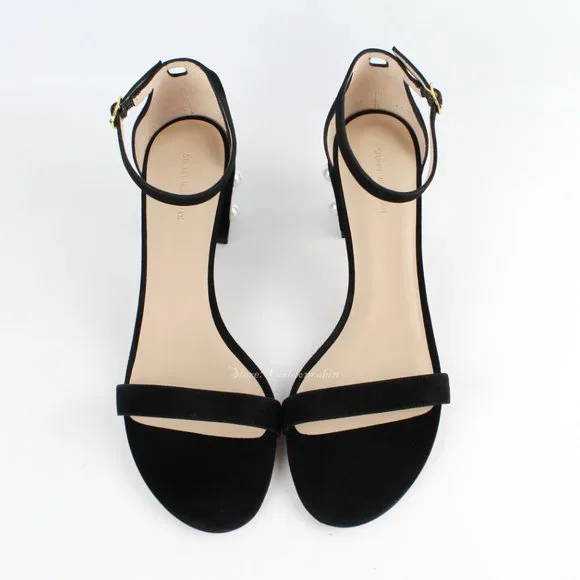 New Stuart Weitzman Simple Faux Pearl Sandals